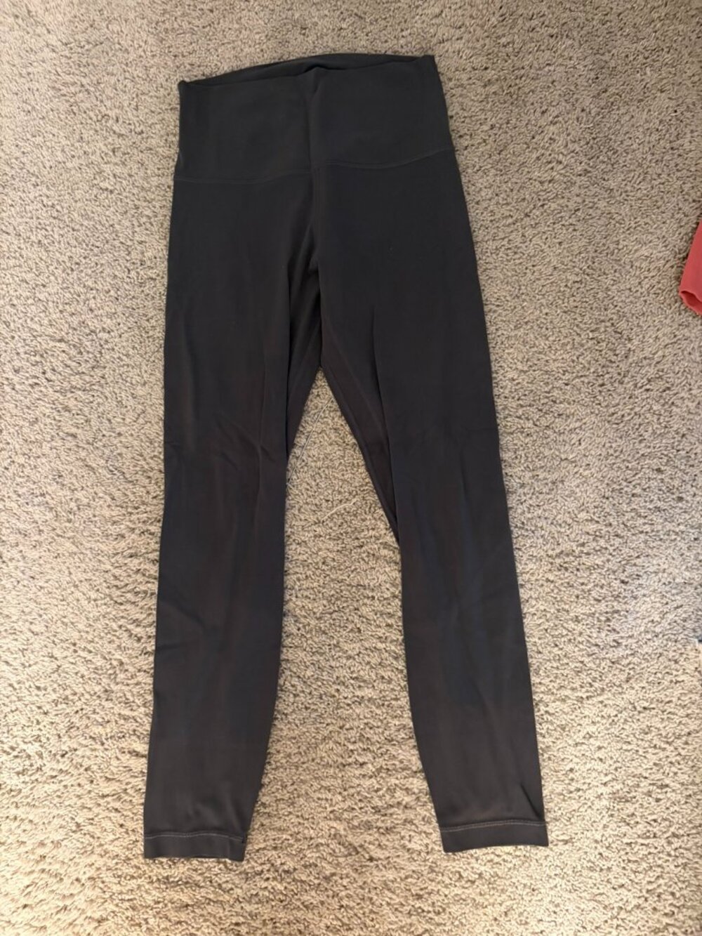 Lululemon High Rise Leggings Grey Black Size 6 Luon Yoga Athleisure Classic Fit